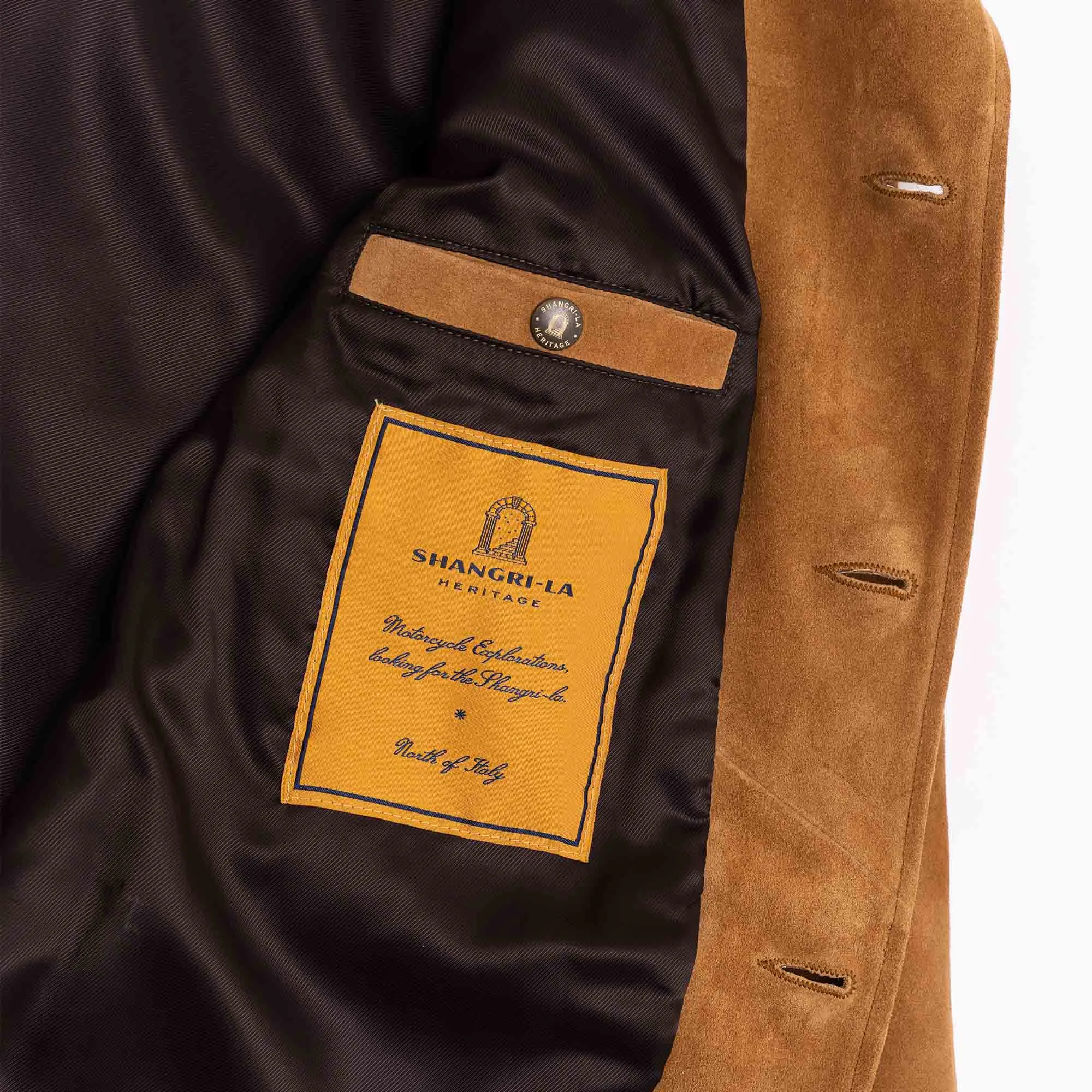 “Enzo” Sabbia Suede Car Coat - Shangri-la Heritage