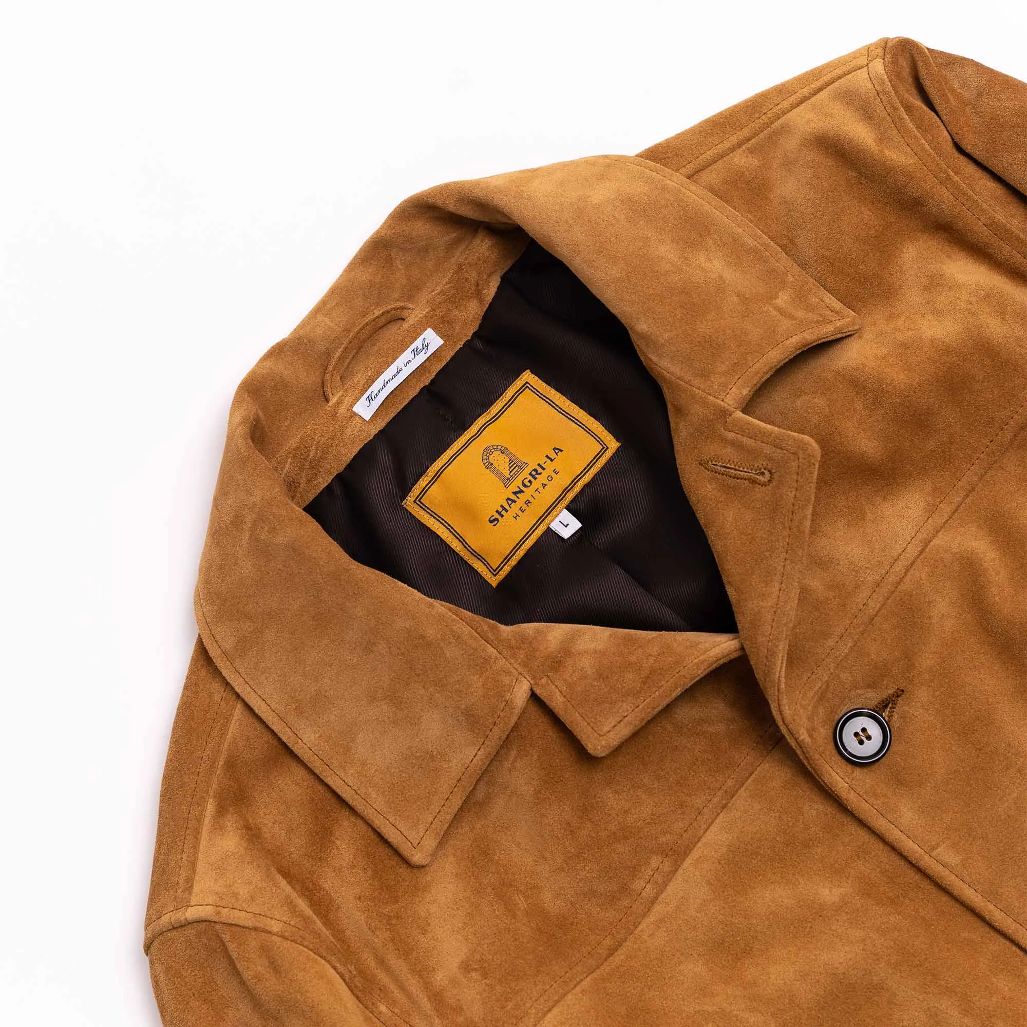 “Enzo” Sabbia Suede Car Coat - Shangri-la Heritage