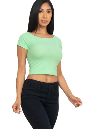 Ether Green Ash Crop Top