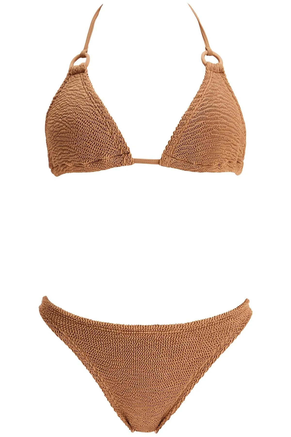 eva bikini set for EVA BIKINI M METALLIC CRINKLE METALLIC COCOA