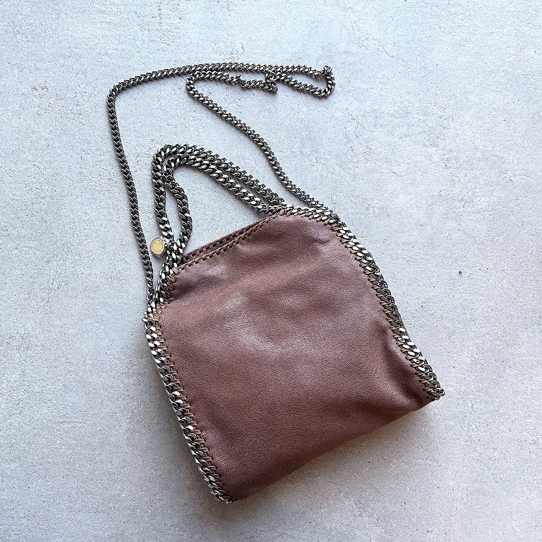 Falabella Mini Tote Eco Deer (S), Dark Taupe