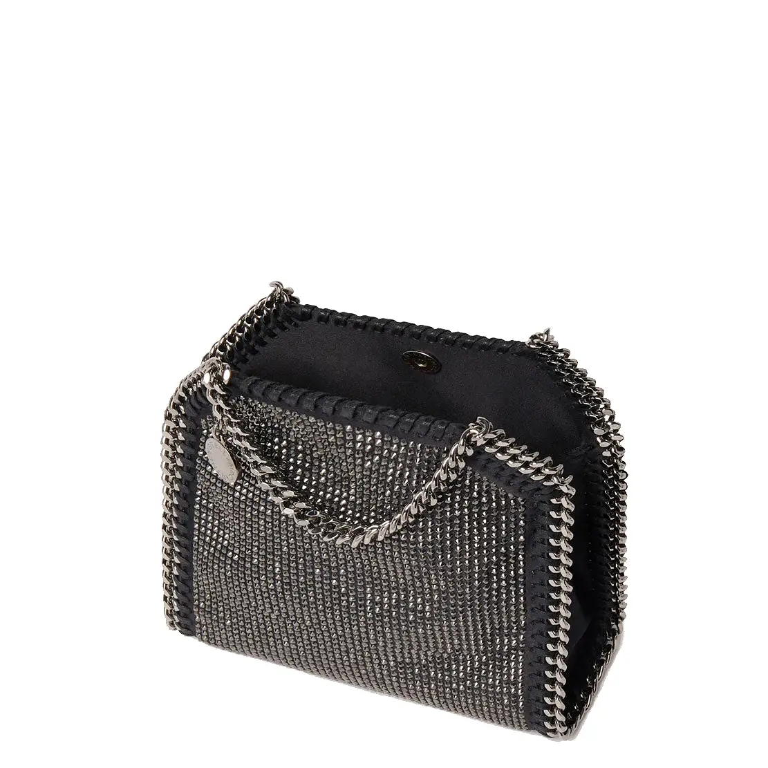 Falabella Tiny Tote, Crystal Hotfix, Black/Hematite