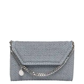 Falabella WOC Woven Vegan Suede, Blue Grey