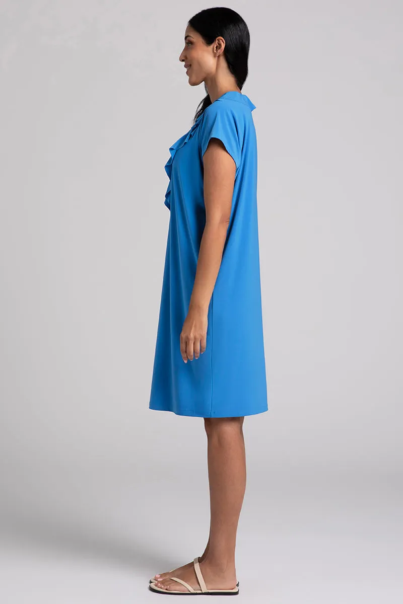 Flutter Dress Drop Shoulder | Marine