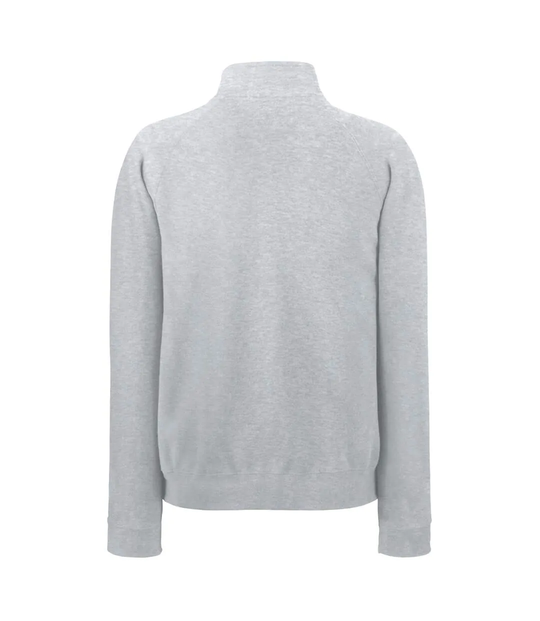 Fruit Of The Loom Mens Zip Neck Sweatshirt Top (Heather Grey) - UTBC1370