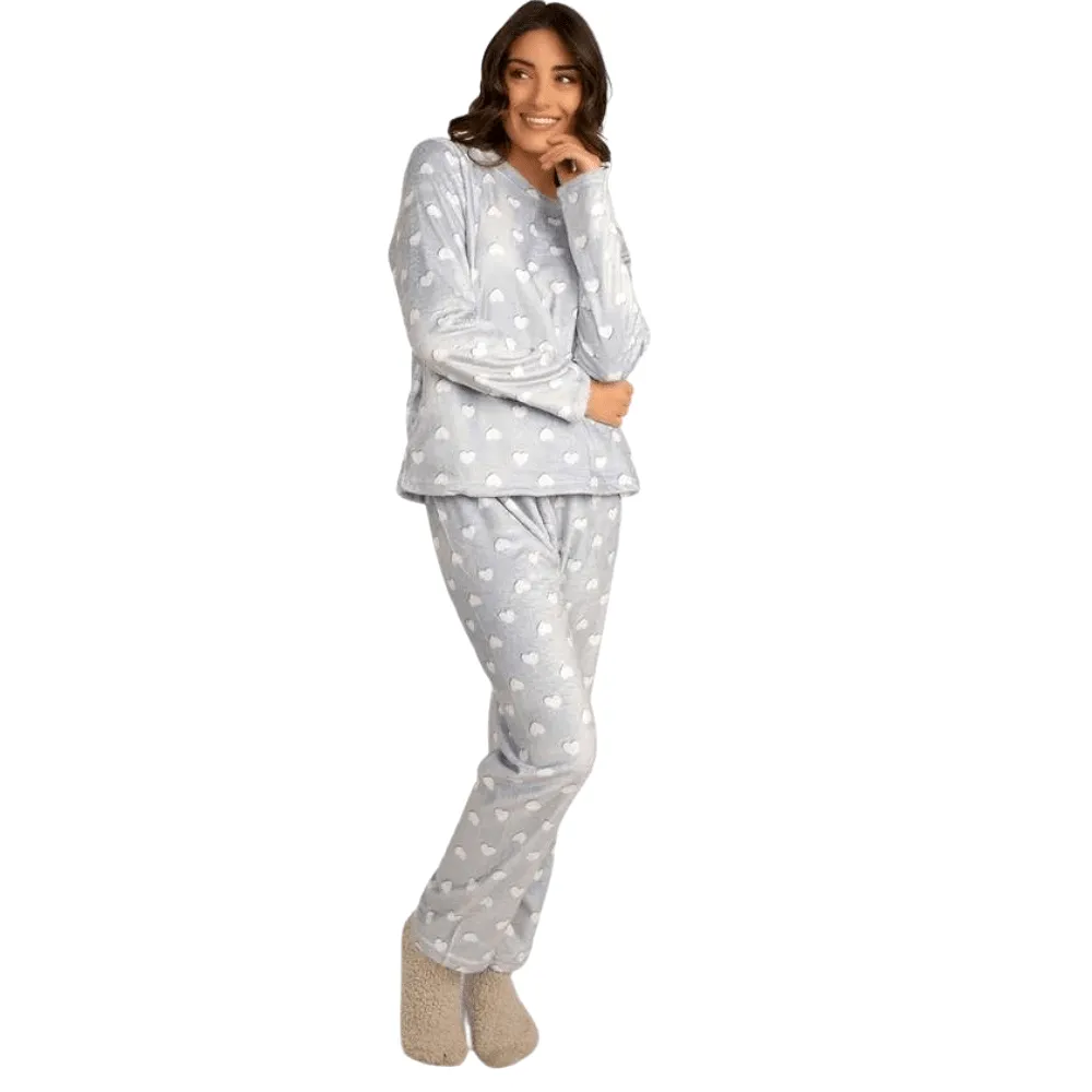 Funsport Grey Heart Pajama Set - 223652