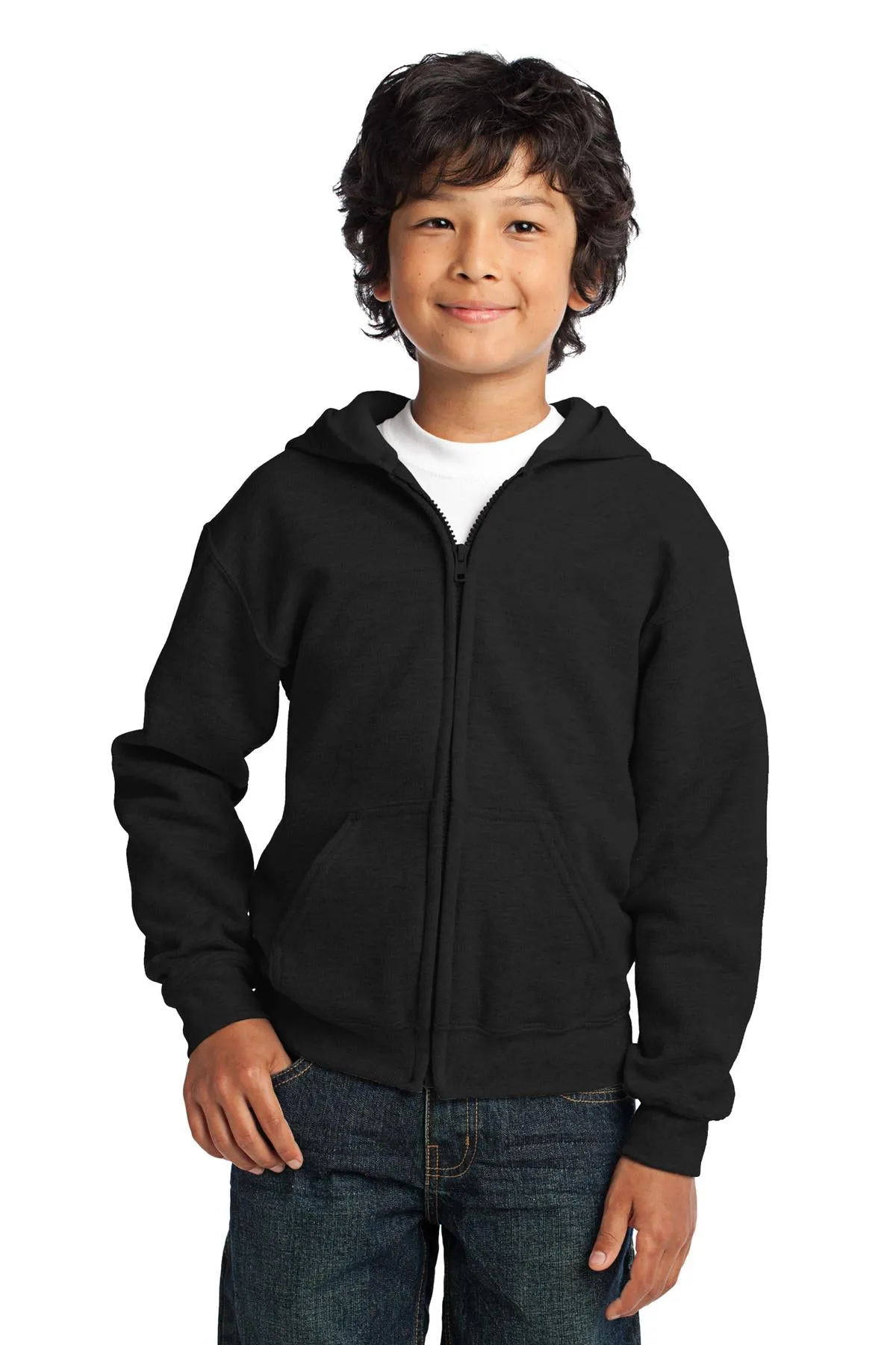 Gildan Youth Heavy Blend Full-Zip Hooded Sweatshirt