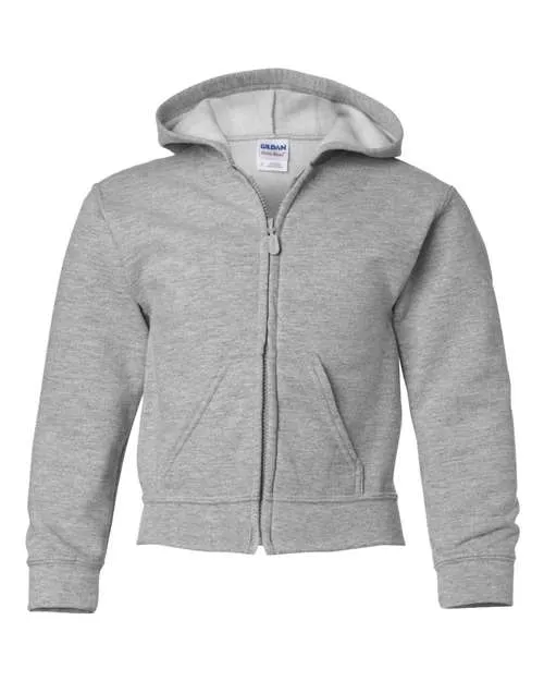 Gildan Youth Heavy Blend Full-Zip Hooded Sweatshirt