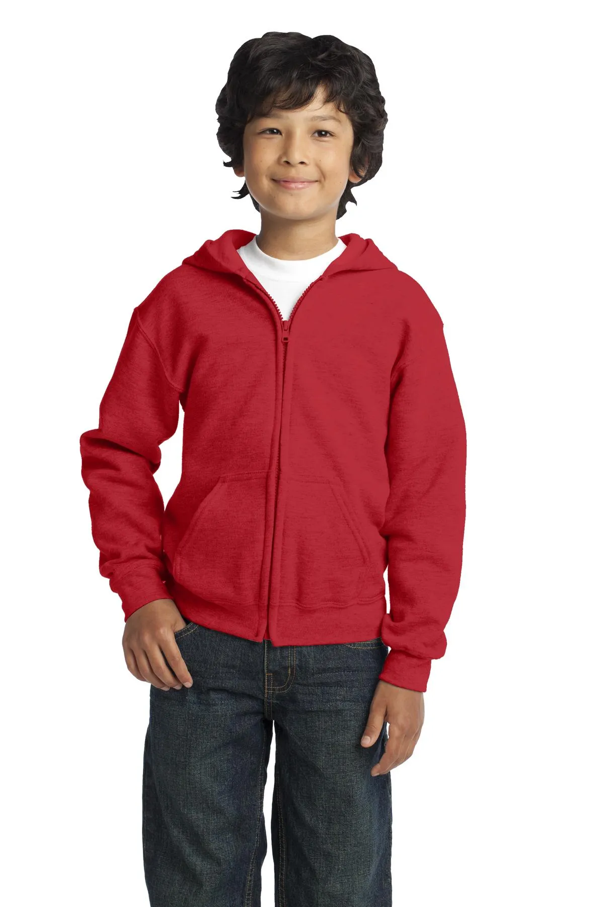 Gildan Youth Heavy Blend Full-Zip Hooded Sweatshirt