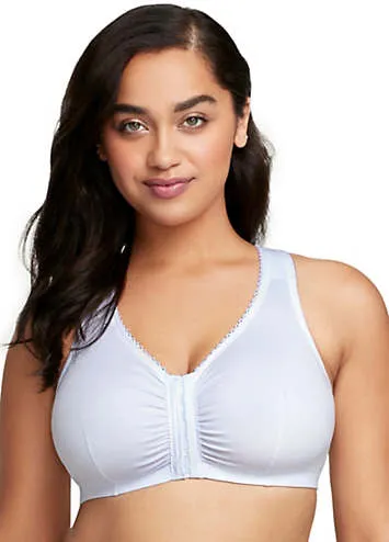 Glamorise Full Figure Plus Size Complete Comfort Wirefree Cotton T-Back Bra | Grattan