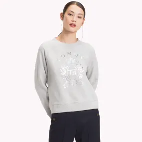 Grey Sparkle Crest Sweatshirt | Sweatshirts & Hoodies | Tommy Hilfiger