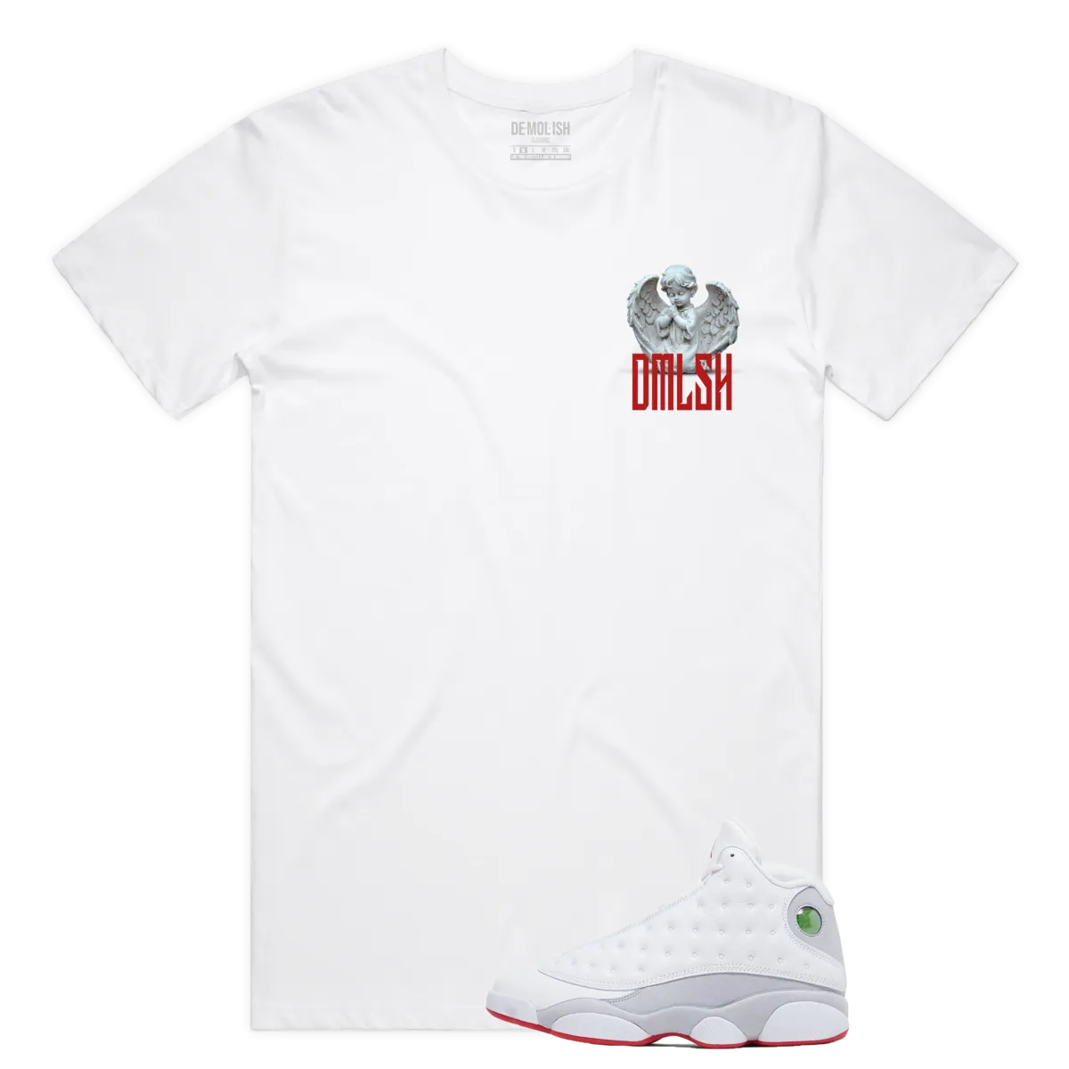 Guardian Angel Tee (Wte/Gry/Red)