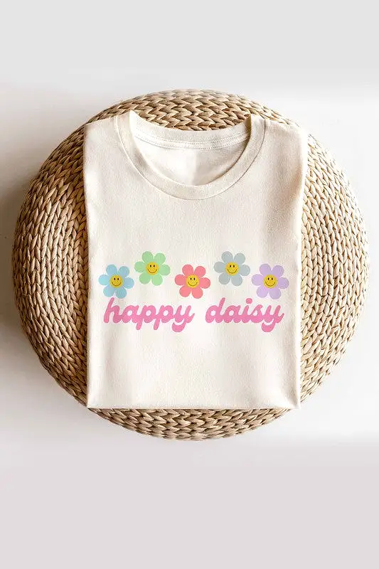 HAPPY DAISY GRAPHIC TEE PLUS SIZE