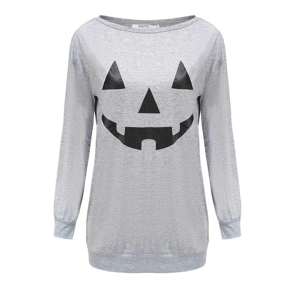 Haute Edition Women's Halloween Pumpkin Graphic Tee with Plus