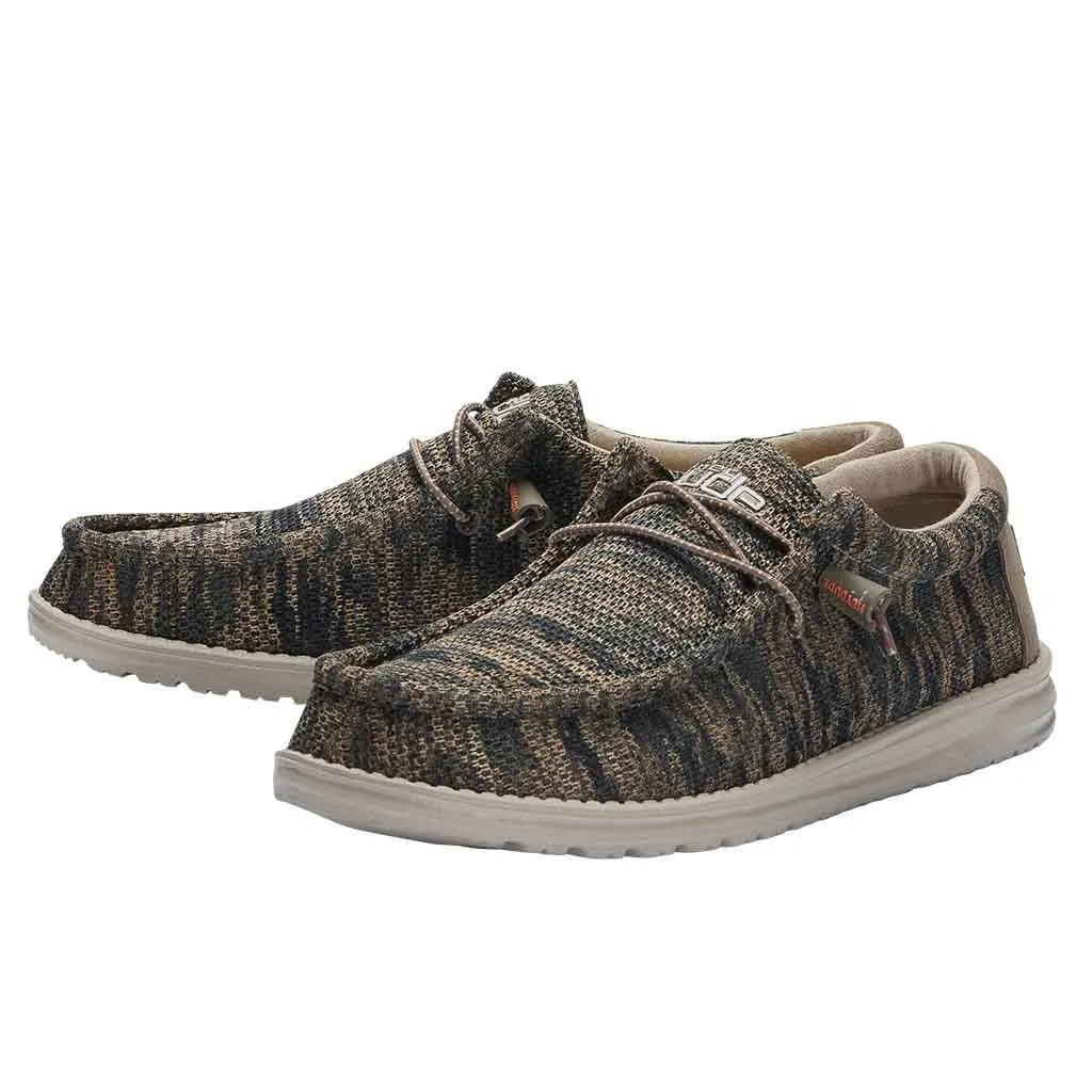 Hey Dude Mens Wally Sox Multi- Woodland Camo