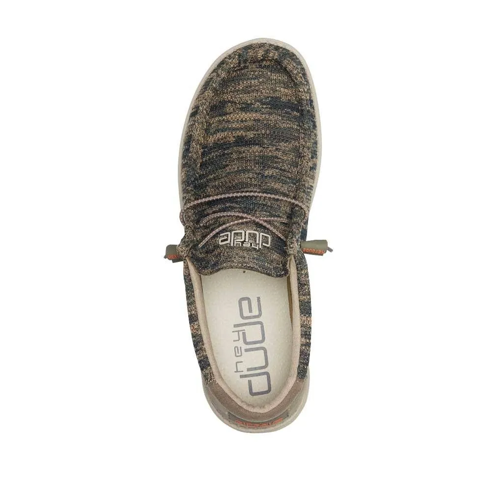 Hey Dude Mens Wally Sox Multi- Woodland Camo