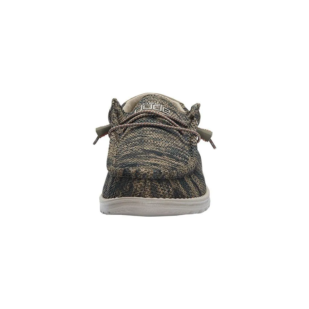 Hey Dude Mens Wally Sox Multi- Woodland Camo