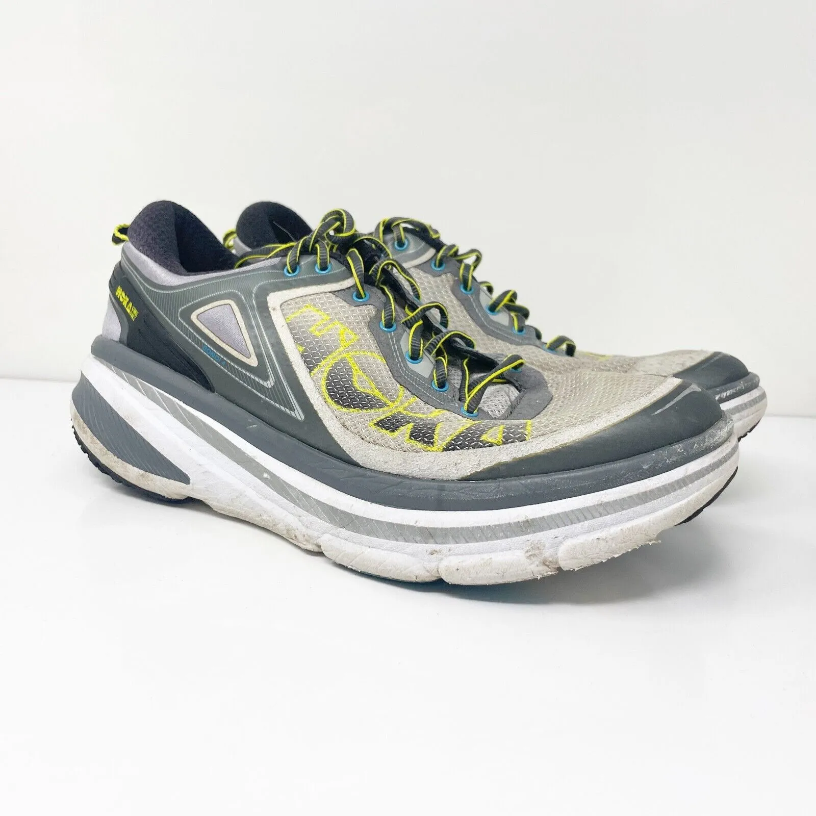 Hoka One One Mens Bondi 4 1007863 GCCY Gray Running Shoes Sneakers Size 10.5