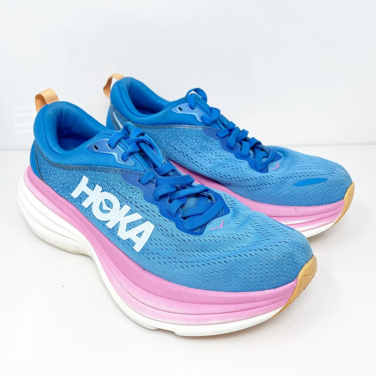 Hoka One One Womens Bondi 8 1127952 CSAA Blue Running Shoes Sneakers Size 7 B