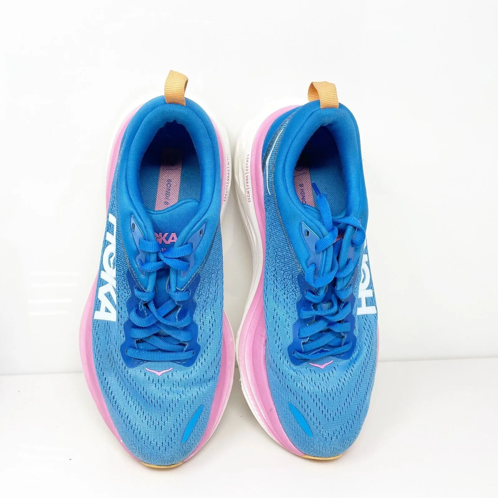 Hoka One One Womens Bondi 8 1127952 CSAA Blue Running Shoes Sneakers Size 7 B