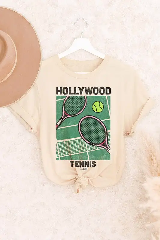 HOLLYWOOD TENNIS CLUB GRAPHIC TEE PLUS SIZE