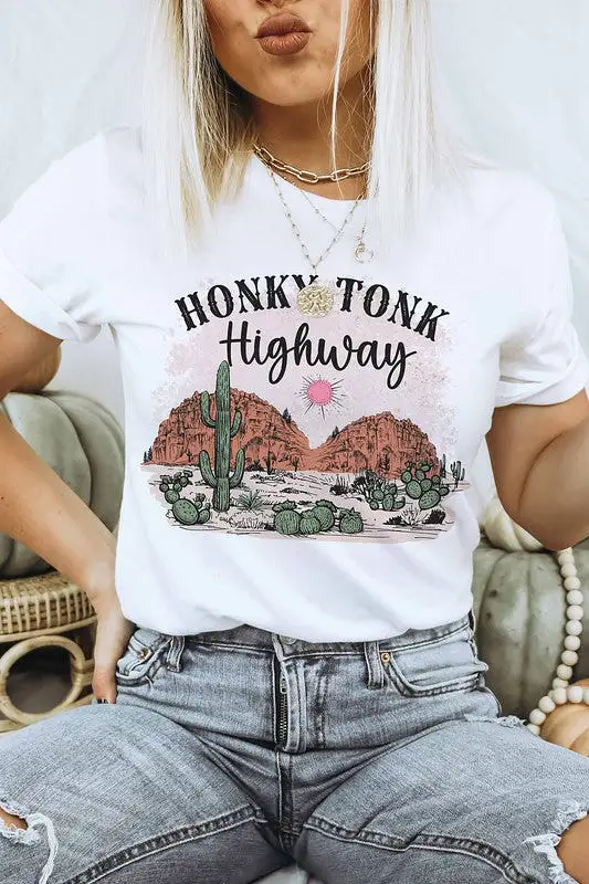 HONKY TONK HIGHWAY GRAPHIC TEE PLUS SIZE