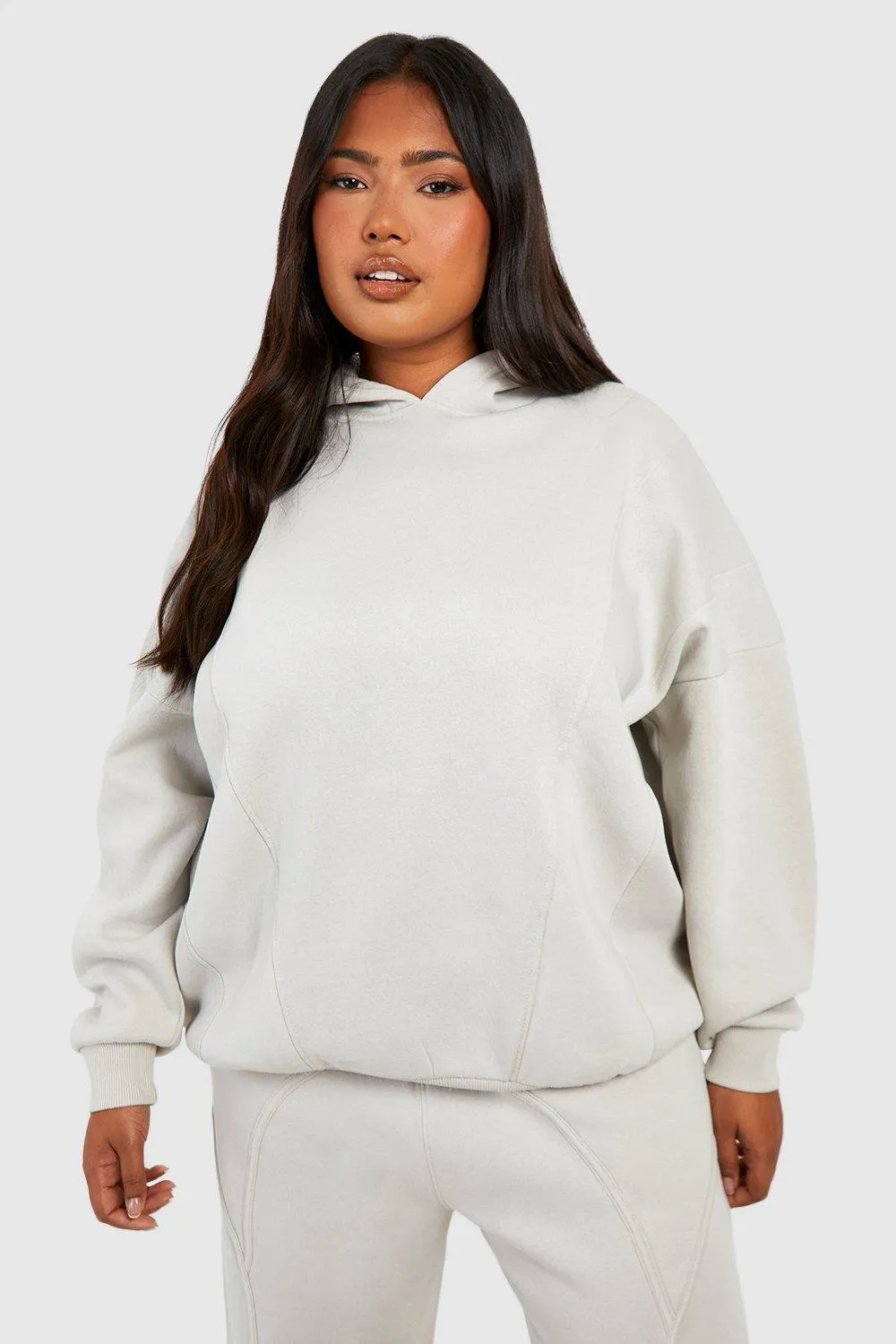 Hoodies & Sweatshirts | Plus Seam Detail Oversized Hoodie | boohoo