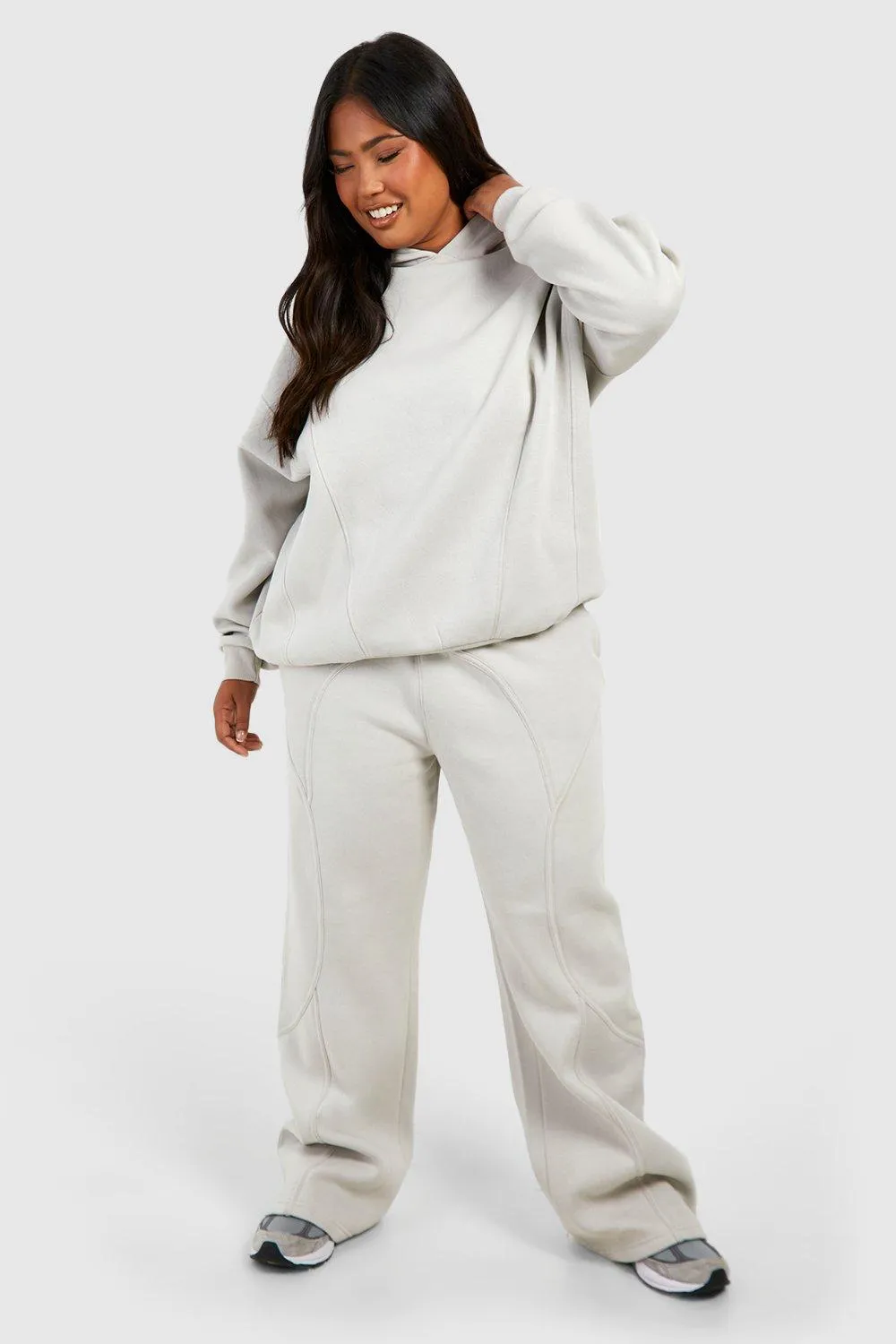 Hoodies & Sweatshirts | Plus Seam Detail Oversized Hoodie | boohoo