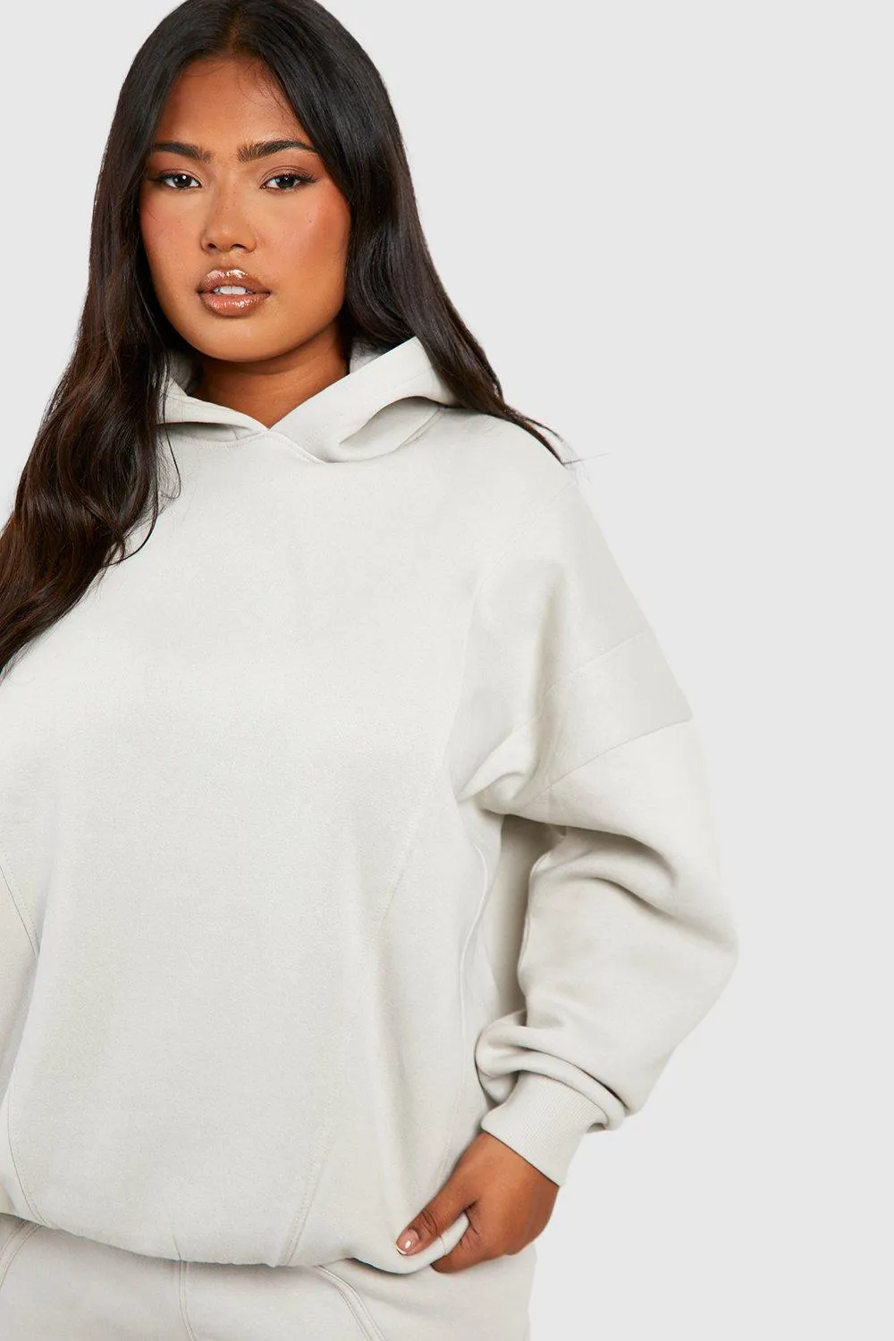 Hoodies & Sweatshirts | Plus Seam Detail Oversized Hoodie | boohoo