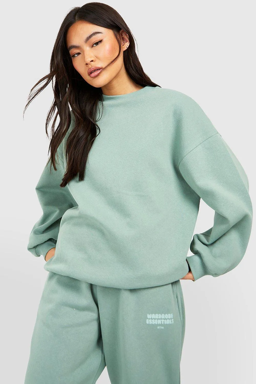 Hoodies & Sweatshirts | Wardrobe Essentials Slogan Oversized Sweater | boohoo