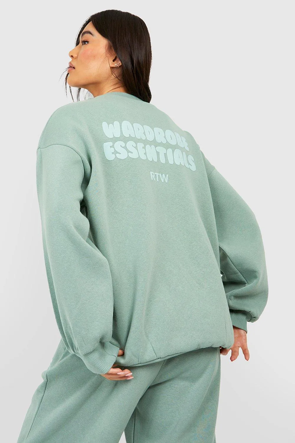 Hoodies & Sweatshirts | Wardrobe Essentials Slogan Oversized Sweater | boohoo