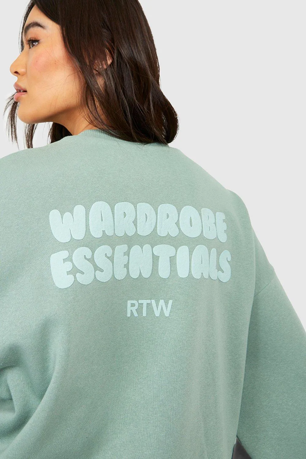 Hoodies & Sweatshirts | Wardrobe Essentials Slogan Oversized Sweater | boohoo