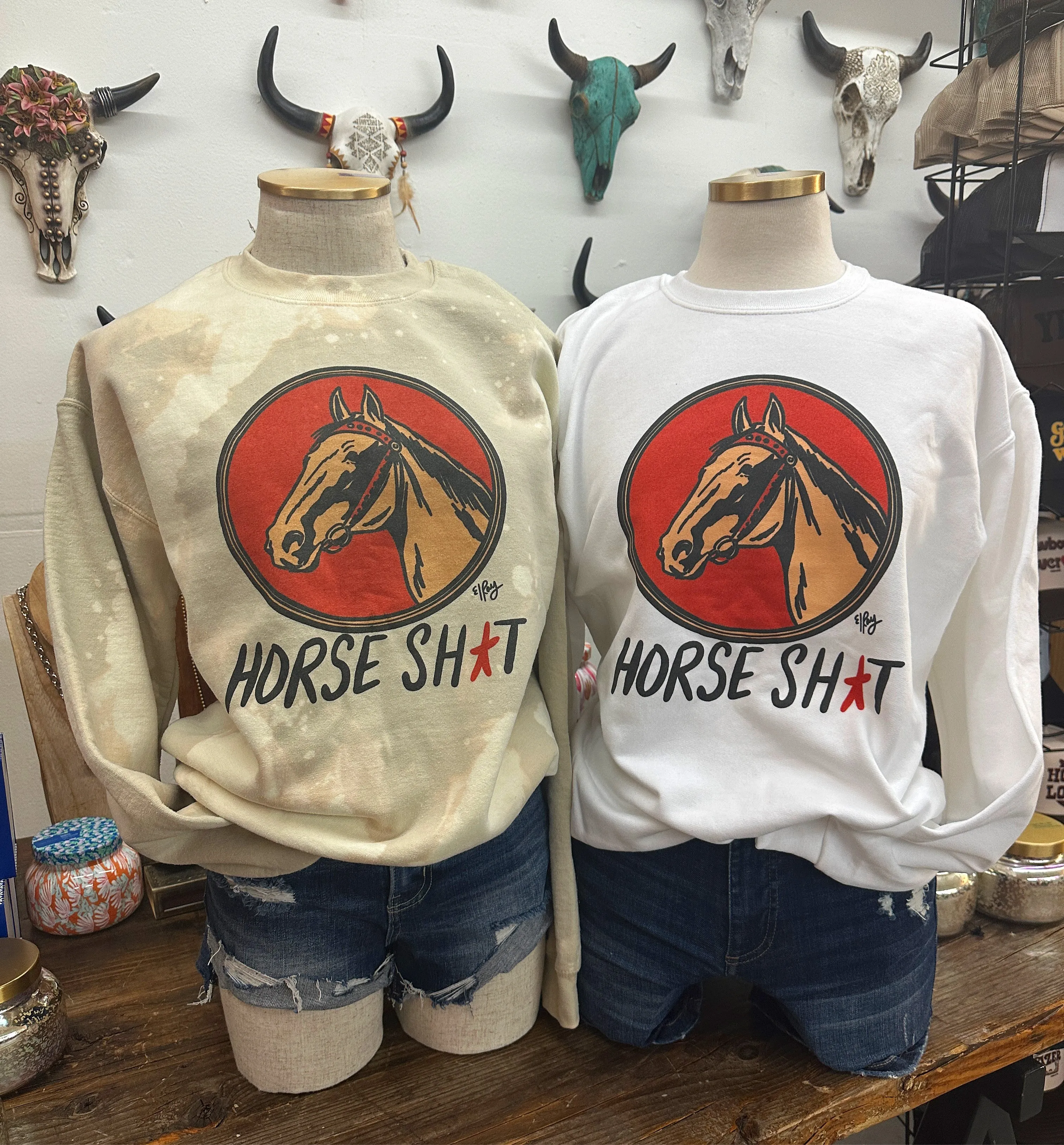 Horse Sh*t Graphic Sweatshirt (made 2 order) LC