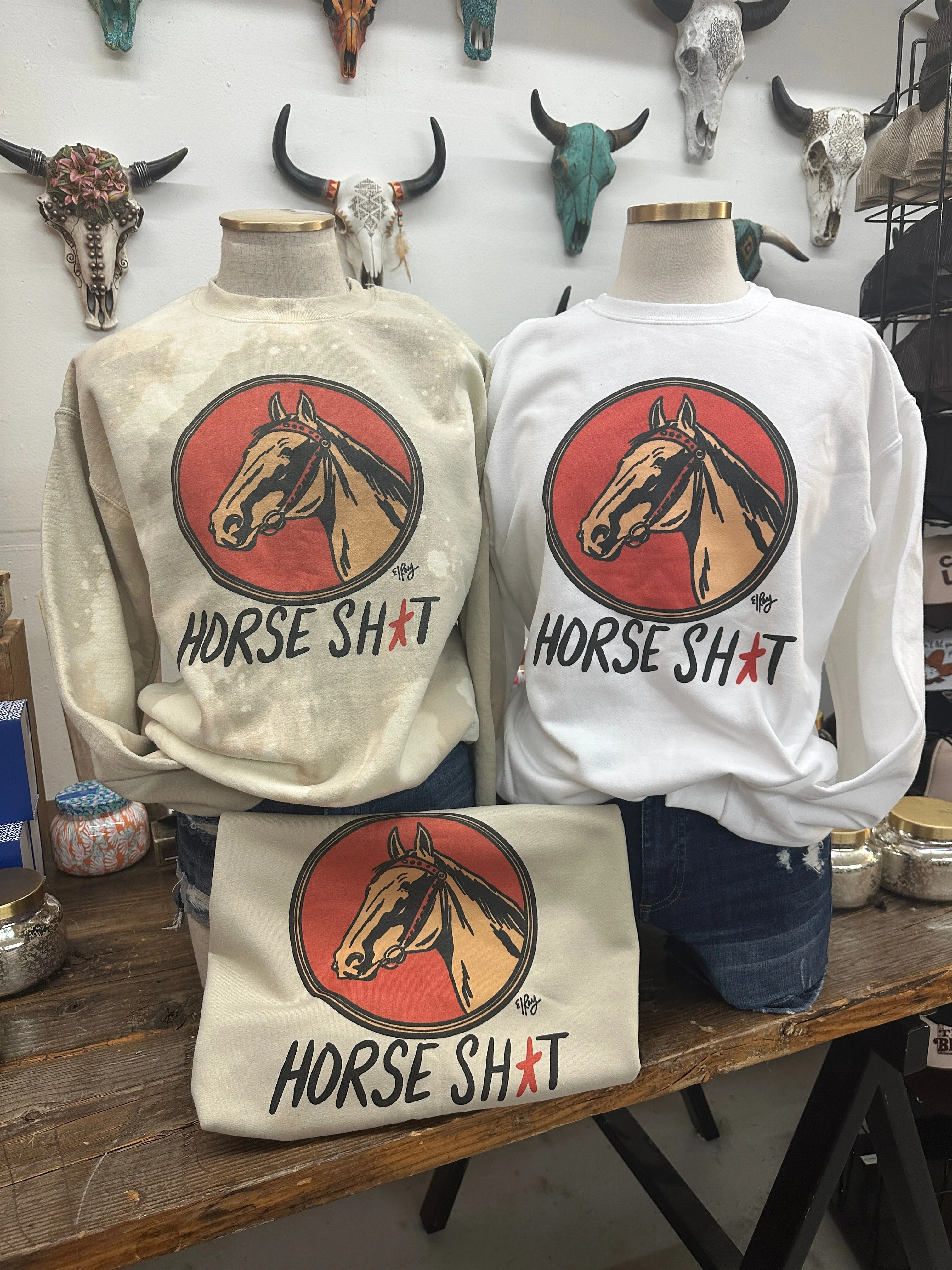 Horse Sh*t Graphic Sweatshirt (made 2 order) LC