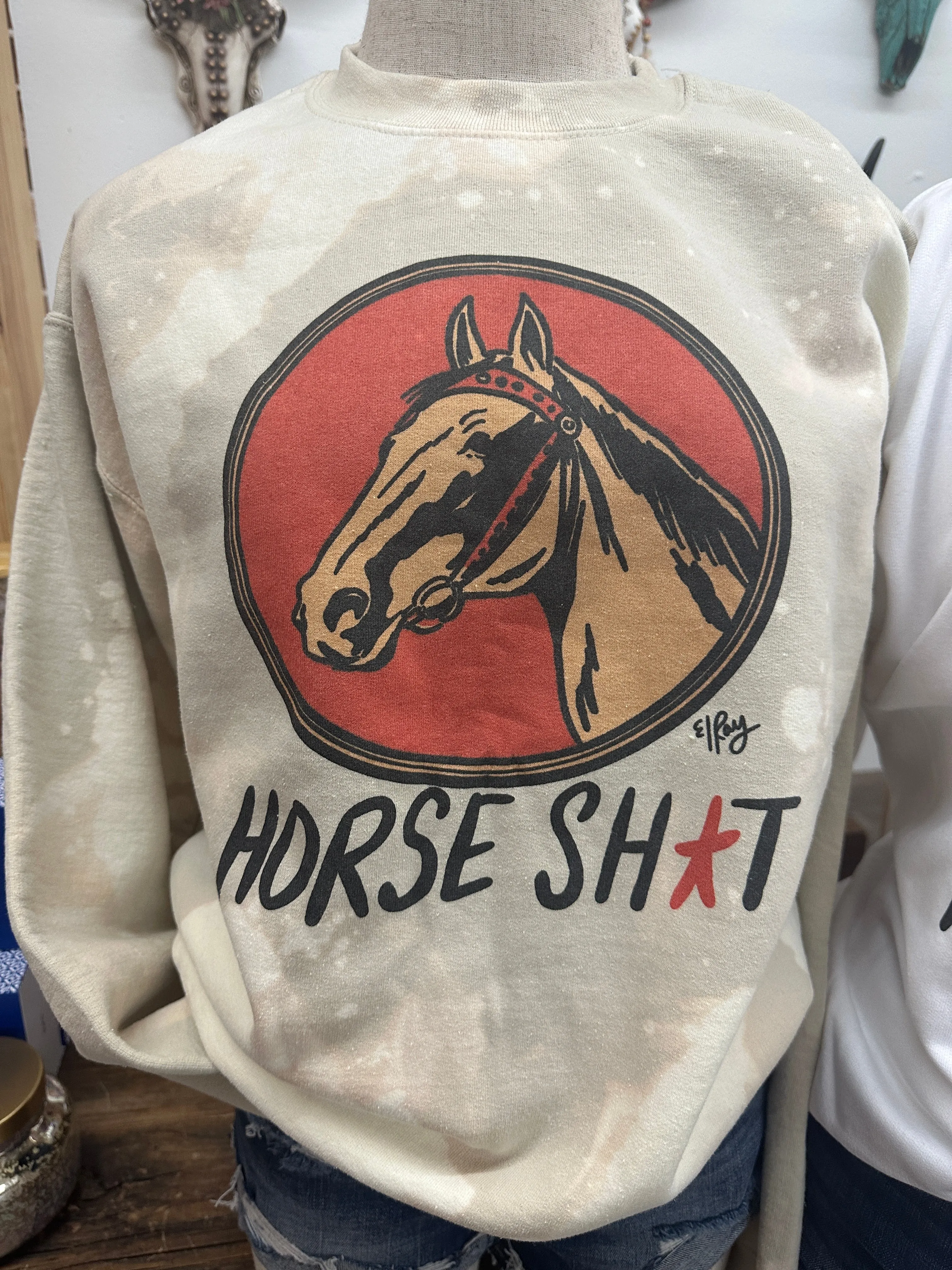 Horse Sh*t Graphic Sweatshirt (made 2 order) LC