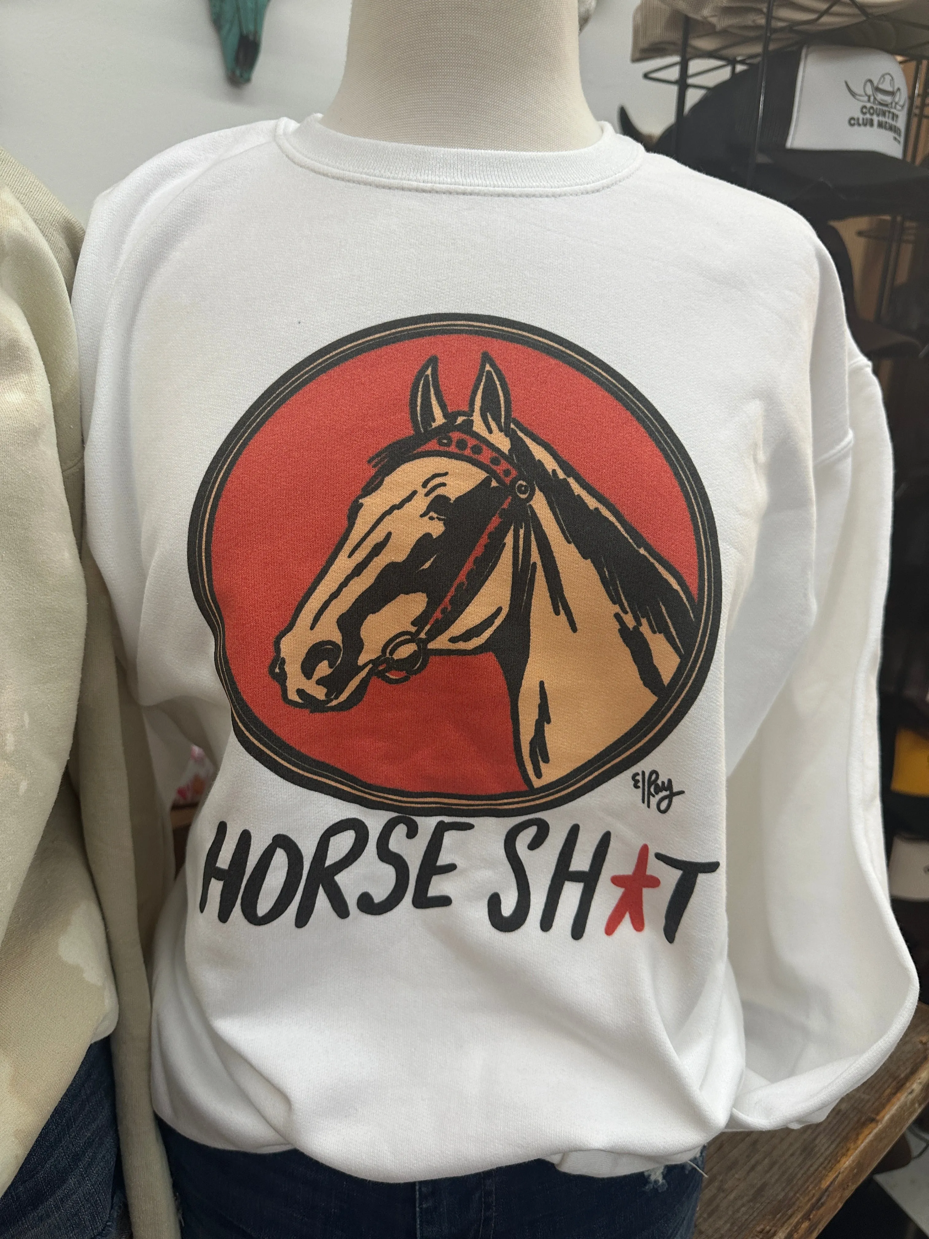 Horse Sh*t Graphic Sweatshirt (made 2 order) LC