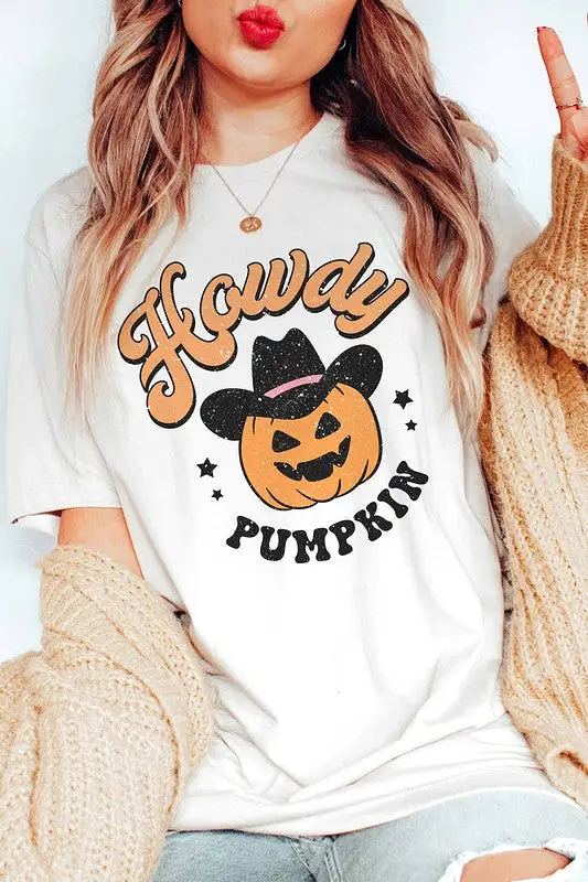 HOWDY PUMPKIN GRAPHIC TEE PLUS SIZE