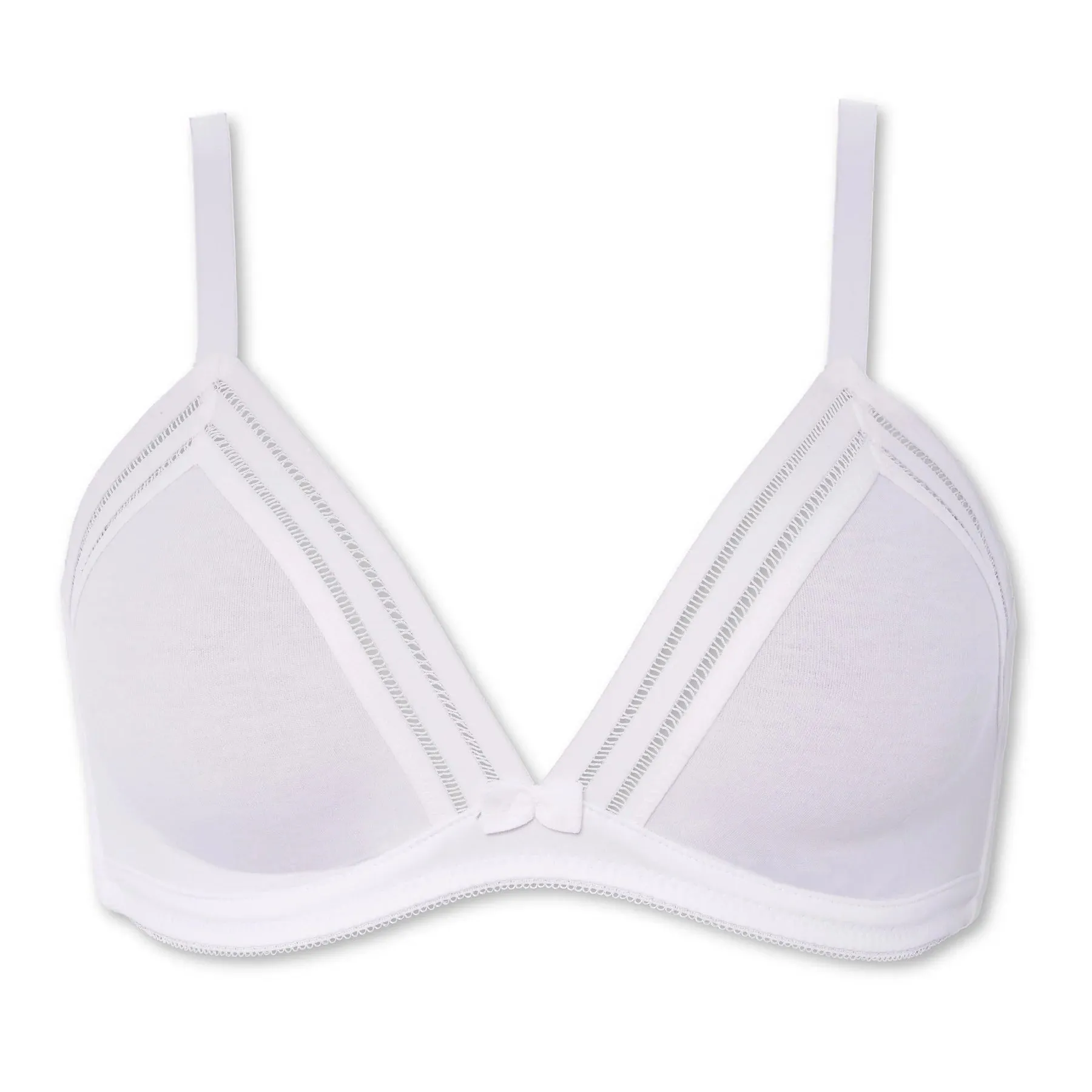 Huit - Sweet Cotton Wireless Bra | White