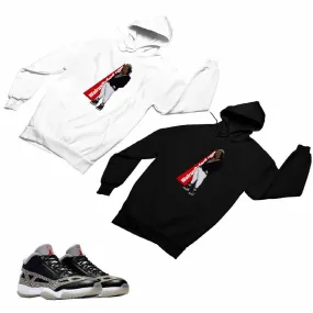 Jordan 11 Black Cement Matching Custom Designed HoodiesJD 11-5-8-13