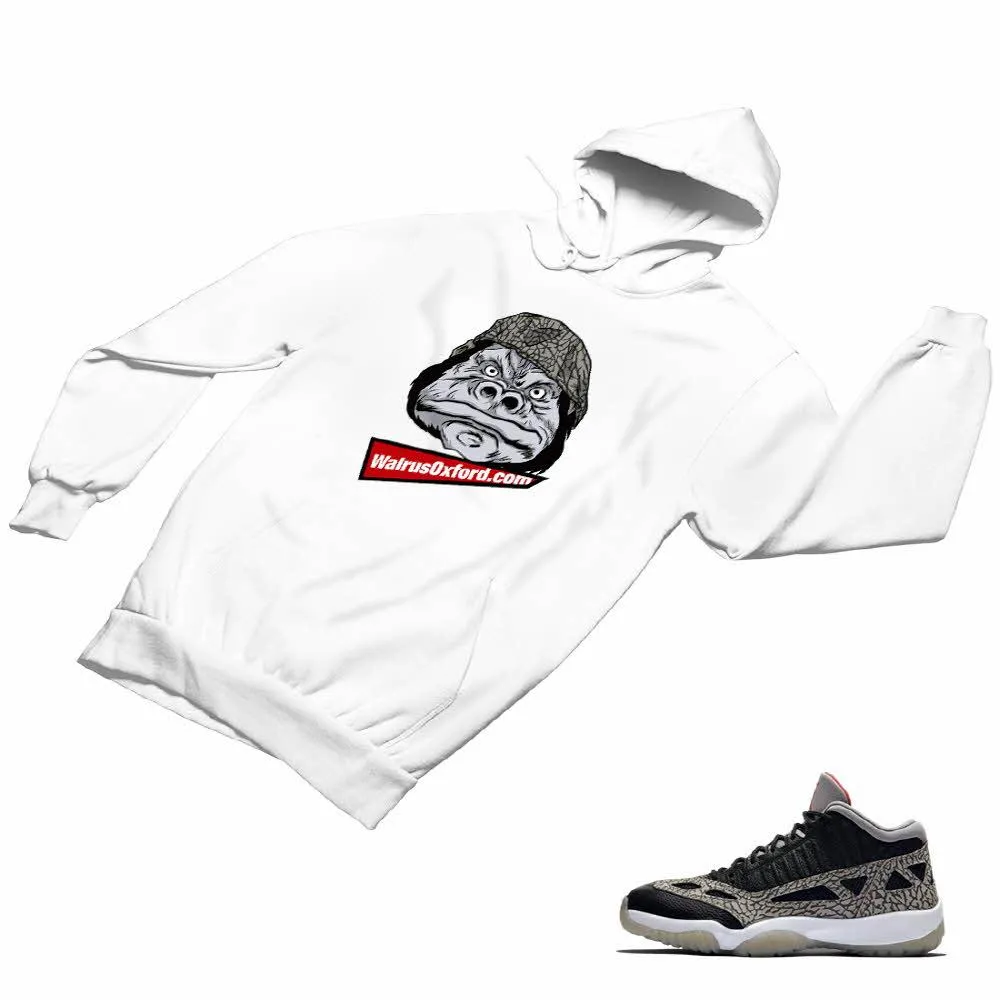 Jordan 11 Black Cement Matching Custom Designed HoodiesJD 11-5-8-19