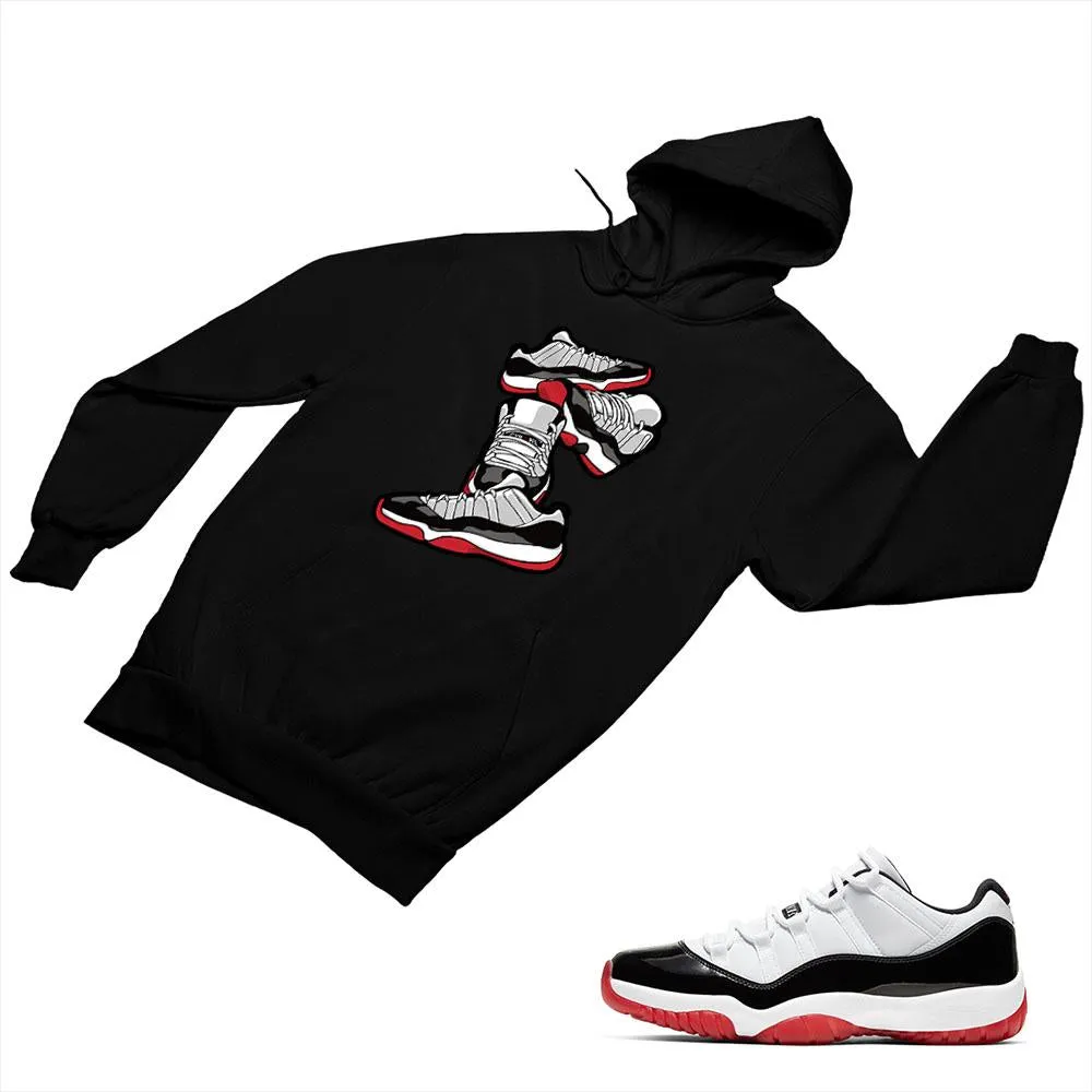 Jordan 11 White Bred Matching Custom Designed Hoodies JD 11-5-7-9