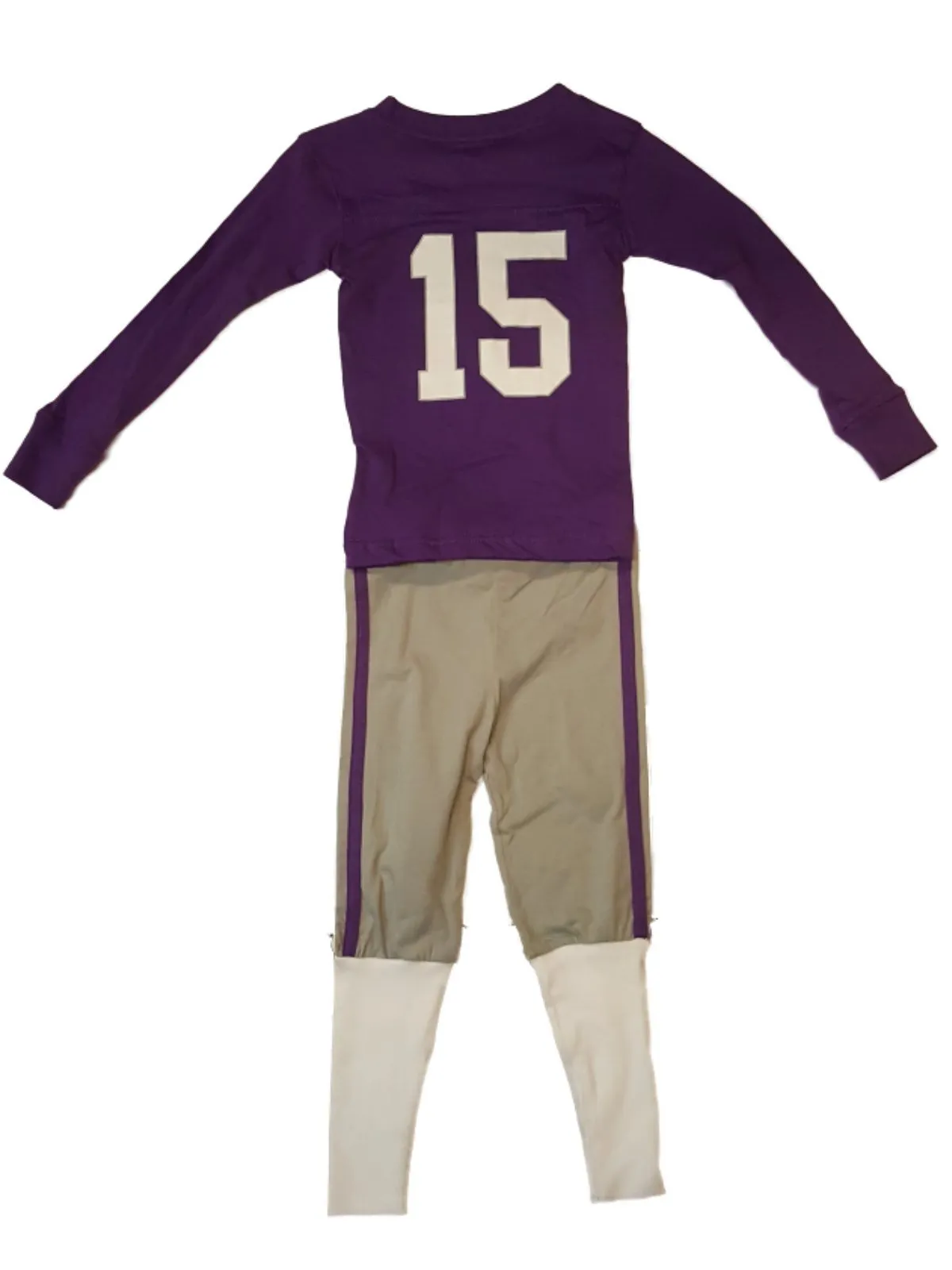 Kansas State Wildcats Long John Football Uniform Style Pajama Sleep Set (3T)