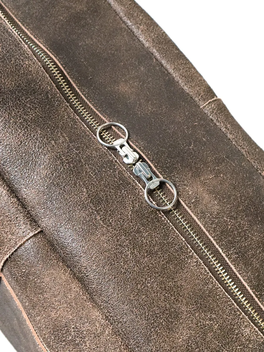 Kapital Crack Leather Fargo Bag