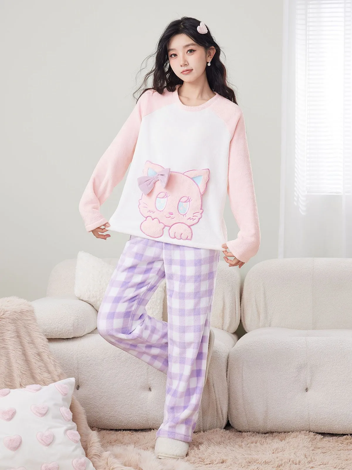 KEELY, Fleece Pajama Set