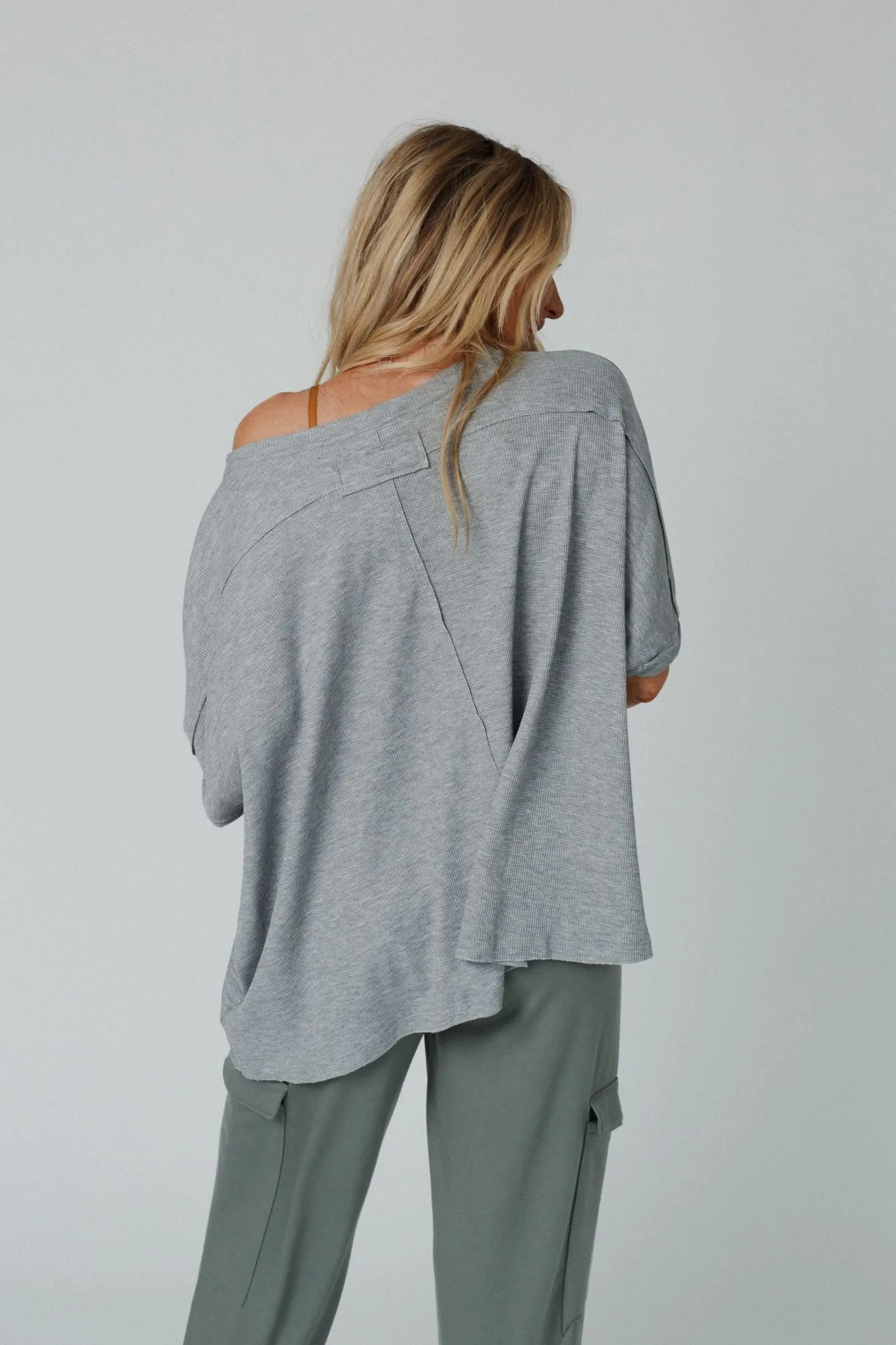 Kelsie Dolman Top- Heather Gray