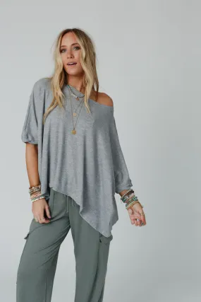 Kelsie Dolman Top- Heather Gray