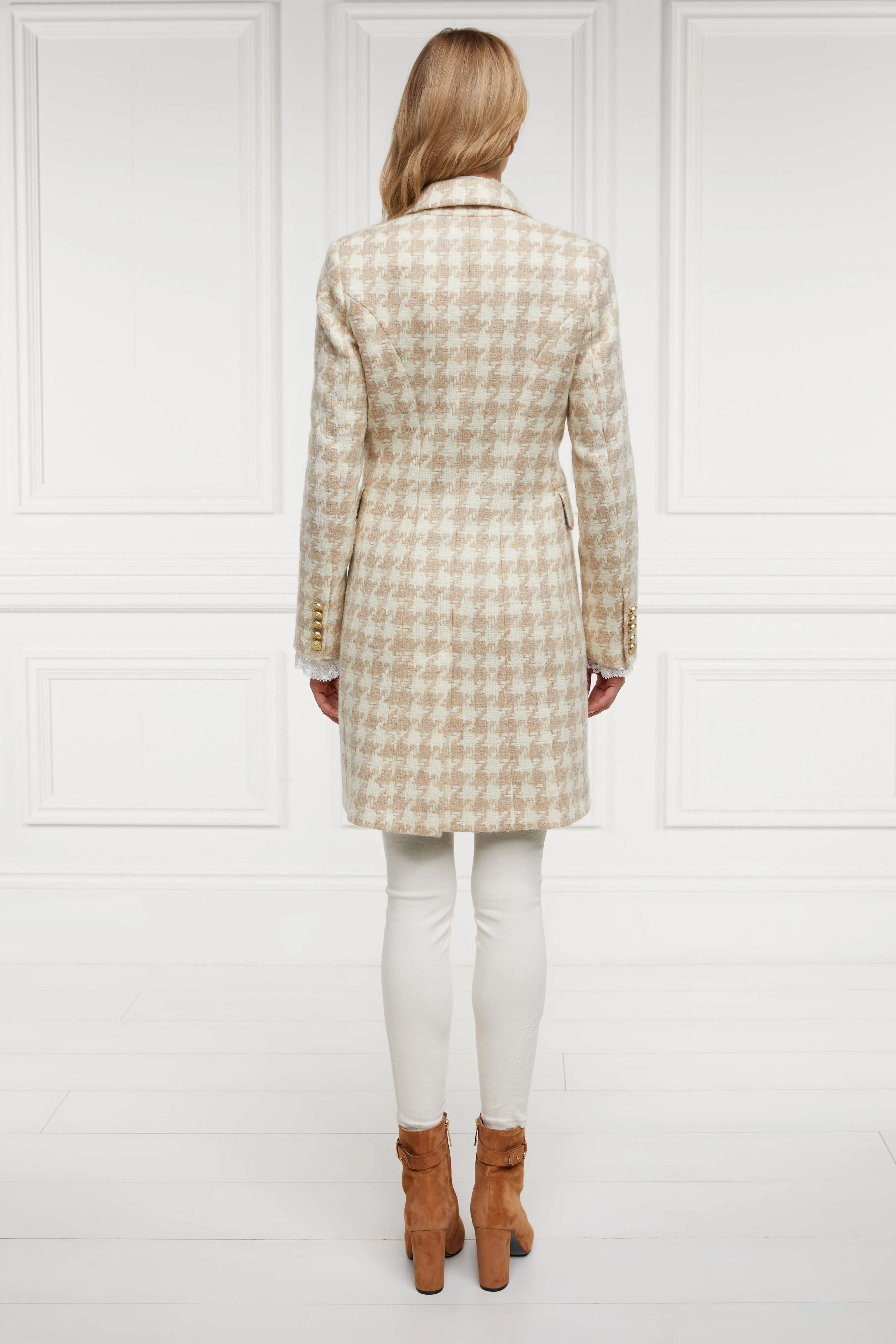 Knightsbridge Coat (Camel Houndstooth)