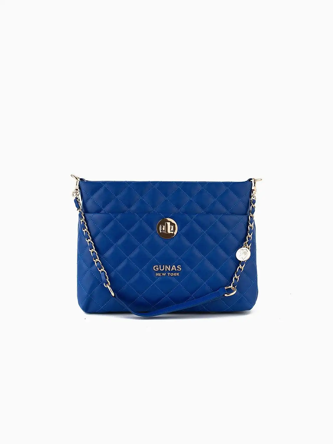 Koi Quilted Vegan Leather Shoulder Bag | Blue