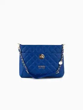 Koi Quilted Vegan Leather Shoulder Bag | Blue