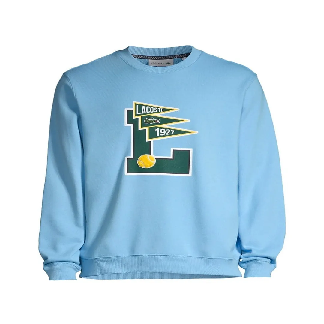 LACOSTE L BADGE CREWNECK SWEATSHIRT -Men’s  LIGHT BLUE